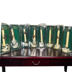 Set of 8 Electric Chamber Lamps Bow Christmas Decor Rotary On Off Switch AC 120V